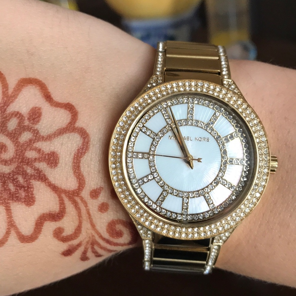 Gold and Crystal Michael Kors Watch